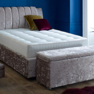 Buttoned Wingback Bed