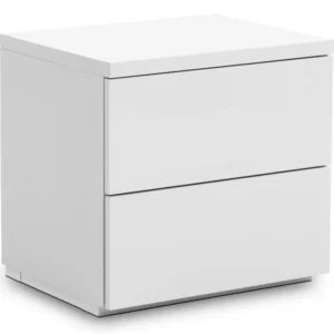 High Gloss 2 Drawer Bedside