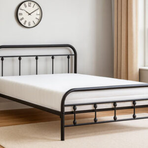 Elegant White Metal Bed
